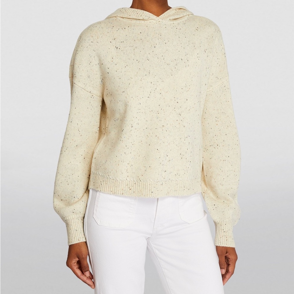 NWT Paige Nora Cashmere Pullover Hoodie Sweater in Ivory